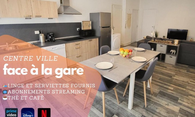 Epinal Apartment | Logement spacieux - Face à la gare et centre-ville