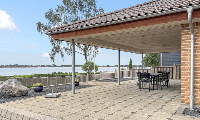 Sunds House | Lovely home in Sunds with house sea view