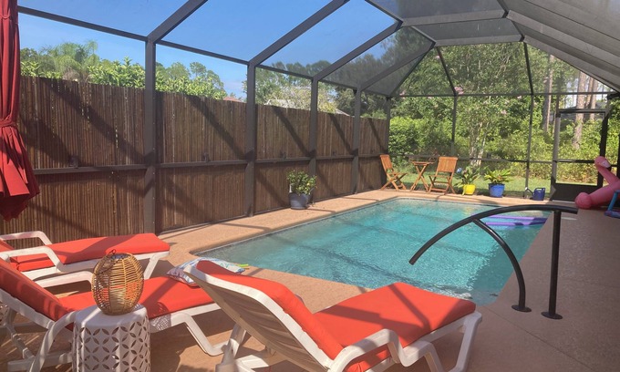 Palm Coast House | LOVELY & INVITING Home w/Heated Pool in Golf Community near Flagler Beach!