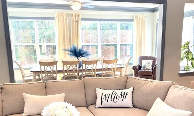 Appling House | Luxe home with pool, near lake, golfing & more. Great for family vacations.