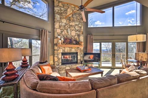 Lake Lure House | Luxe Rumbling Bald Home with Deck and Mountain View