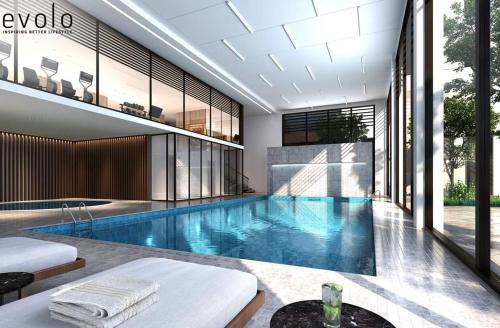 Tunis Apartment | luxueux appartement avec une piscine jacuzzi et salle de sport