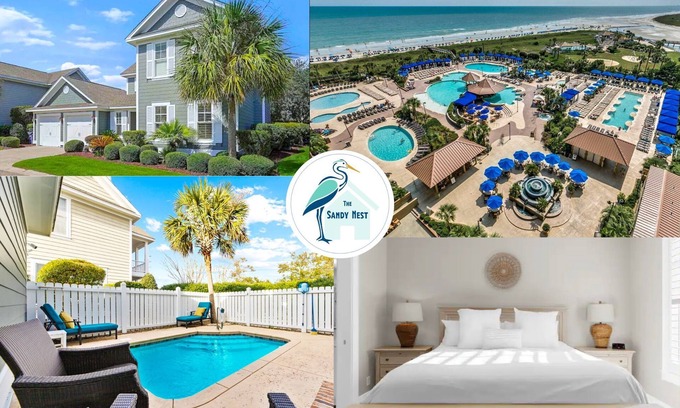 Windy Hill Villa | Luxury 4 Bed, 5 bath Villa w/Private Pool in Oceanfront North Beach Resort!