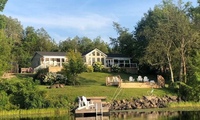 Frontenac Cottage | Luxury cottage on beautiful lakefront with hot-tub & private bunkie. New to VRBO