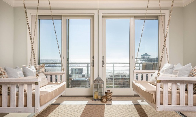 Folly Beach House | Luxury Oceanfront Condo, Pet-friendly, short walk to shopping, dining