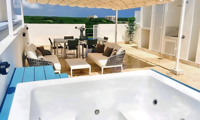 Bavaro Villa | Luxury Penthouse 336 Cana Rock Condos 🎸- Golf View and Infinity Pool