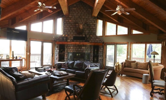 The Galena Territory Cabin | Luxury, spacious lodge, 10 mile views on 300 acre ranch, Trails, Ponds, Animals