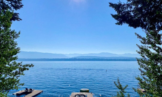 McCall House | McCall private lakefront with dock, 6 bedroom new mountain modern custom build.