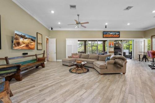 Merritt Island House | Merritt Island Escape Tropical Paradise 2 Story Fun Fire Pit