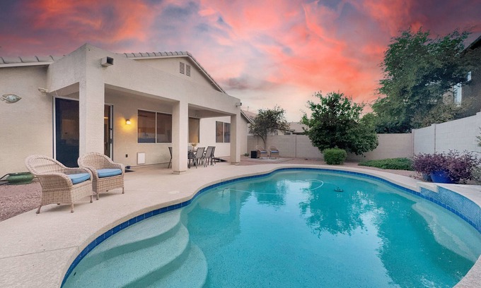 Augusta Ranch House | Mesa Pool Home! Baseball, Pickleball More Fun for Everyone!