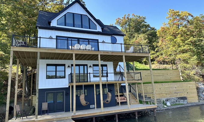 Hammondsport House | Meticulously designed waterfront, 4 level home, on sought after Keuka Lake!