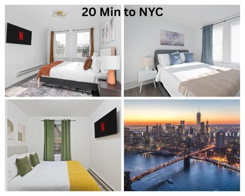 West New York Apartment | Modern 3BR Stay - Up to 7 Guests - 20 Mins to NYC