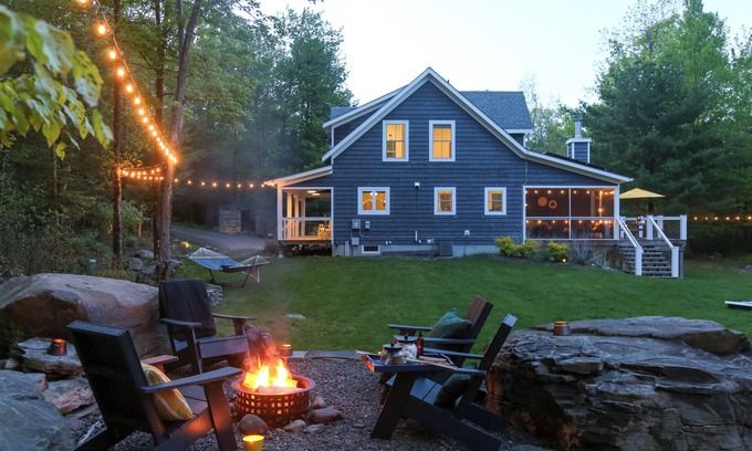 Kerhonkson House | Modern Farmhouse with Catskill Mountain Views