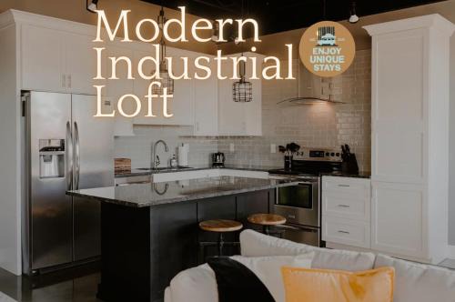 Benton Harbor Apartment | Modern Industrial Loft for Two