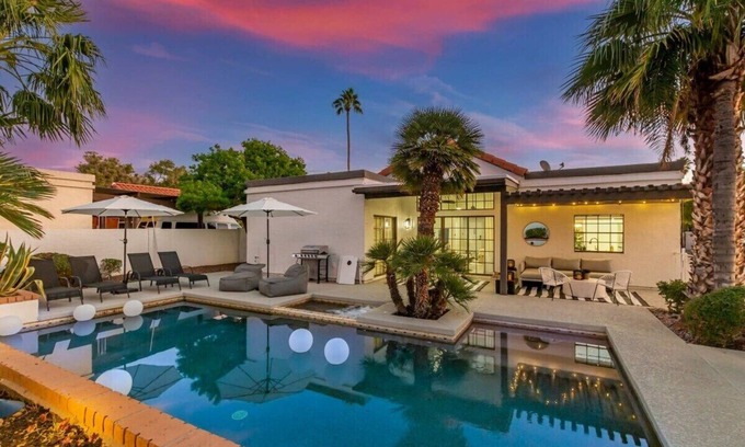 Santiago House | Modern-terranean Retreat|2 Masters|Pool+Spa|Games