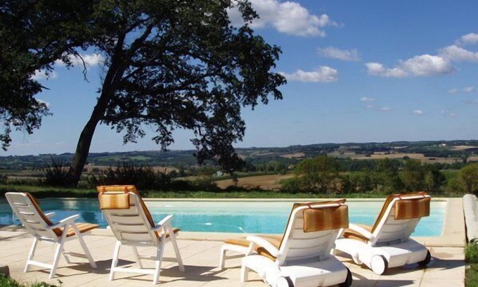 Mouchan Other | Modernised old farmhouse. Superb views. Private heated pool. Sleeps 8 plus baby
