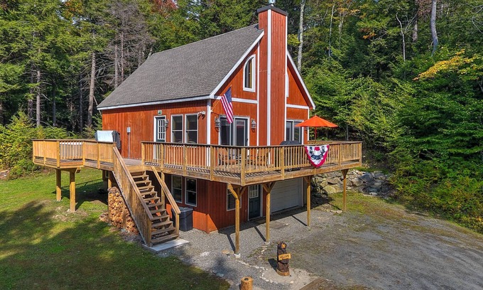 Wardsboro House | Mount Snow Area Home with a Hot Tub, Fire Pit, Set Back in the Woods!