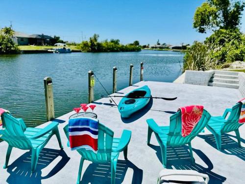 Burnt Store House | New 4 bed house on a canal facing south & door ramp, near golf course and softball
