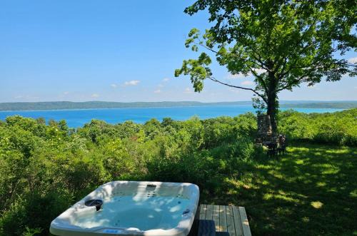 Frankfort House | New! Above Crystal Lake - Hot Tub & Lake Views!