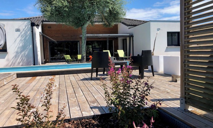 Moliets-et-Maa Villa | NEW ARCHITECT VILLA 2018, CONTEMPORARY, PRIVATE HEATED POOL, WIFI,