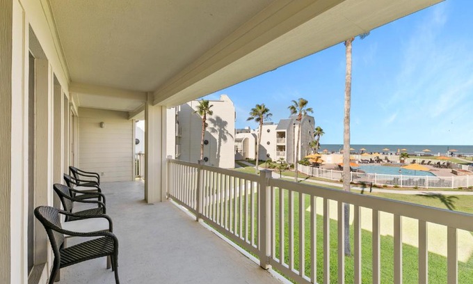 South Padre Island Apartment | New Stunning Ocean-View Beachfront Resort, Heated Pool!