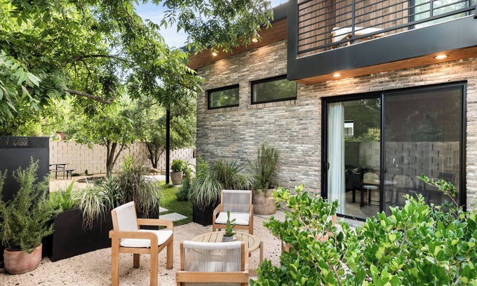 South Manchaca House | NEW Urban Oasis With Pool, High-End Finishes, & Privately Gated Property!