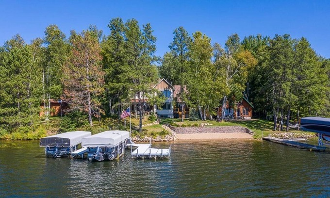 Crosslake House | NEWLY BUILT, MODERN HOME on the WHITE FISH CHAIN! Sandy beach with Sunset View