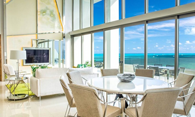 Playa Mujeres Resort | Ocean Views & Modern Elegance: 4 Bedroom Penthouse Loft with Private Jacuzzi