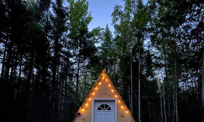 Monson Cabin | Off grid A-frame cabin nestled in the Maine woods