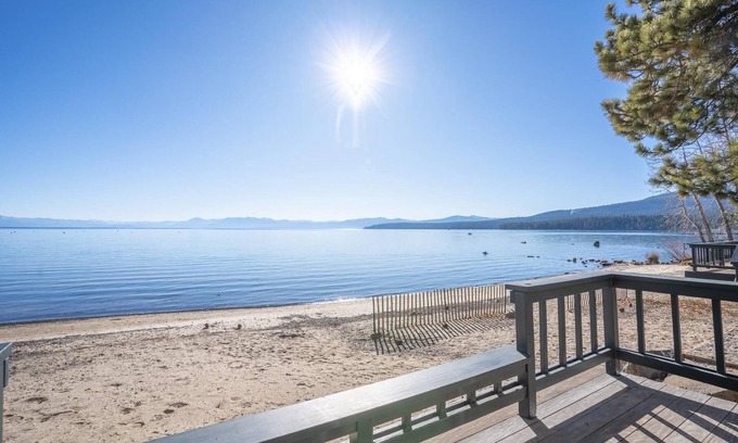 Tahoe Vista Cottage | "On the Beach" Cabin Perfect for 2! Lake Front!
