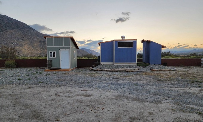Cabazon Cabin | Our Off-Grid Tiny Cabin awaits you and your desert adventure. Sleeps up to 3.