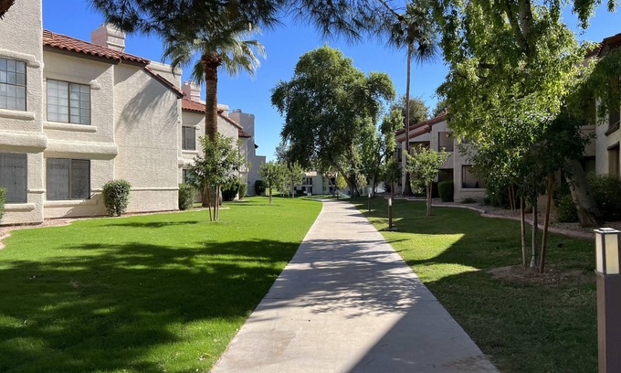 Central Scottsdale Condo | Outstanding, updated First Floor 2B Condo Backing Up To Green Belt