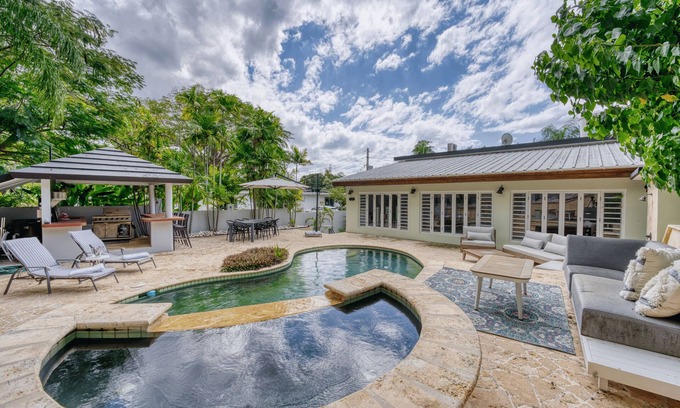 Ensenada House | Paradise living 6-bed 3.5-bath island retreat in Rincón, PR with large pool & AC