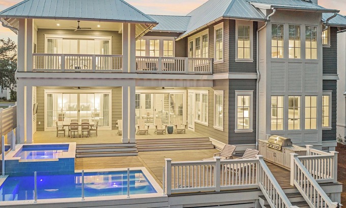 WaterSound West Beach House | Paralia - Private Pool, Golf Cart, Lakefront