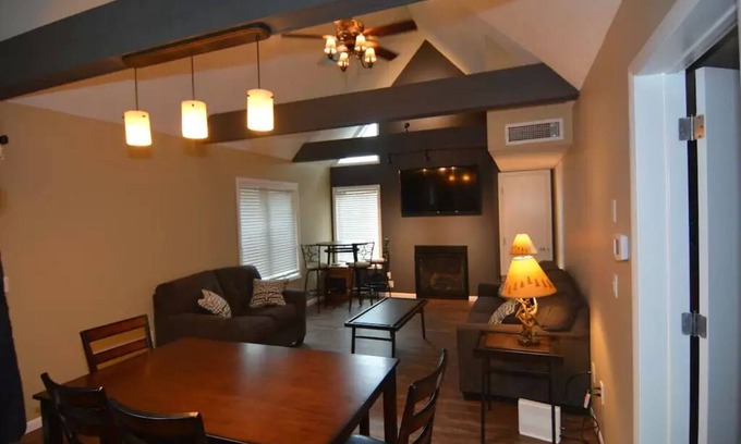 Clymer Condo | Peek' n Peak, Camelot Loft Condo, Clymer, NY, 250 Yards to Chair 8, Sleeps 14