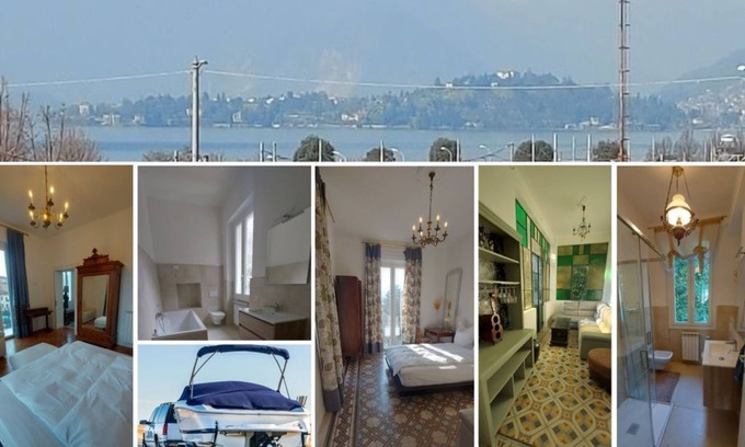 Laveno Apartment | Picturesque apartment lake view boat trailer parking 400m from the lake