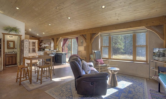Los Ranchitos Estates Cabin | Pine Meadow Cabin | Straw Bale, Solar Powered Cabin in Woods - Pets OK