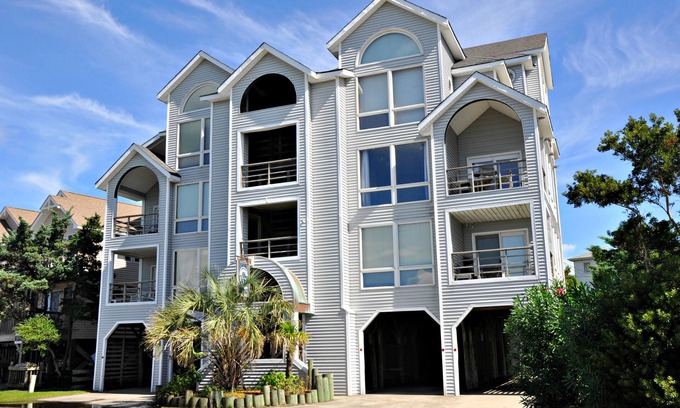 Ocracoke Condo | Pirate's Quay 2 North: Enjoy watching the ferries in Silver Lake Harbor