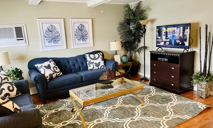 Ortley Beach House | PREMIER HOST-2BR SEASIDE PARK SUITE#4, One Short Block to Beach, Kit, Liv Room n