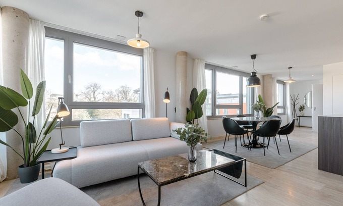 Ville Haute Apartment | Pristine 2BR Apt in Ville Haute District