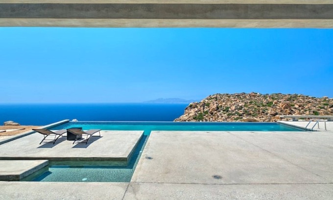 Milopotas Villa | Private 4 Br Luxury Peaceful Mylo Villa W 2 Pools Close to Mylopotas Beach