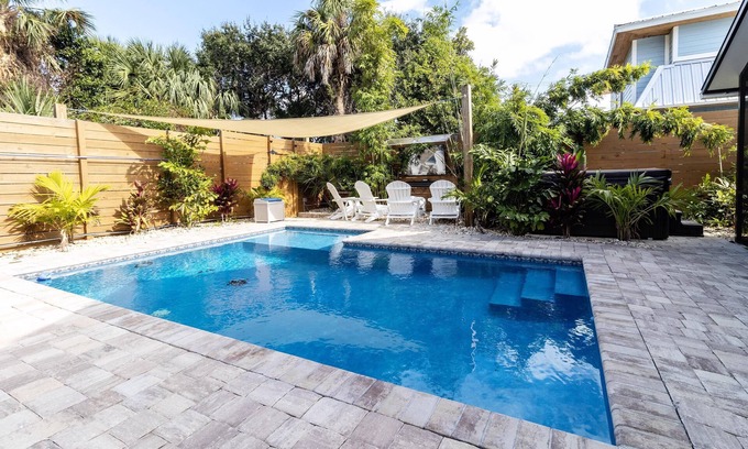St. Augustine Beach Cottage | Private Beach Oasis, sleeps 4- Hot Tub! Heated Pool Available