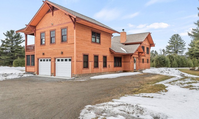 Olmstedville House | Private, secluded mountain home with a wood fireplace & screened deck