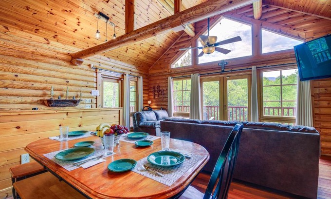 Pittman Center House | Quiet Gatlinburg Cabin with Lookout Decks and Hot Tub!