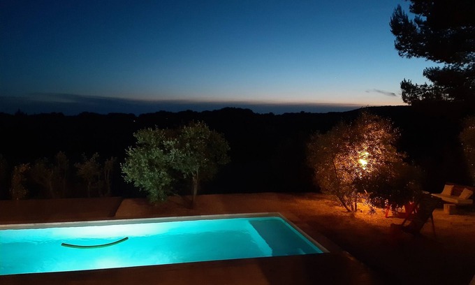 Couteron Villa | Quiet villa overlooking the Provencal countryside, sauna/pool Aix en Provence