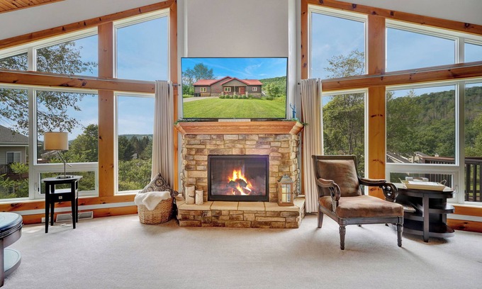 Ellicottville Ski Chalet | Redroof Ellicottville Chalet, Sauna, 8' ft hot tub and the best views!