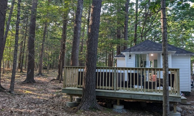 Bar Harbor Apartment | Renovated Cabin WITH HOT TUB Tucked in Pines Cabin 9