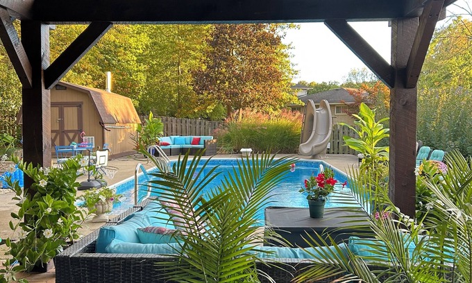 Parma House | RESORT HOME, POOL, COVERED HOT TUB/HEATED FIRE PIT, INFINITY DIGITAL GAME TABLE.