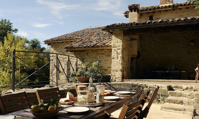 San Giustino House | Restored Watermill with Rock Pool and Waterfall