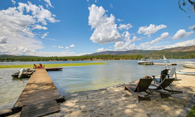 Tumtum House | Riverfront Home w/Dock & Views in Nine Mile Falls